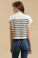 Stacy Knit Top In Ivory Stripes