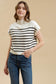 Stacy Knit Top In Ivory Stripes