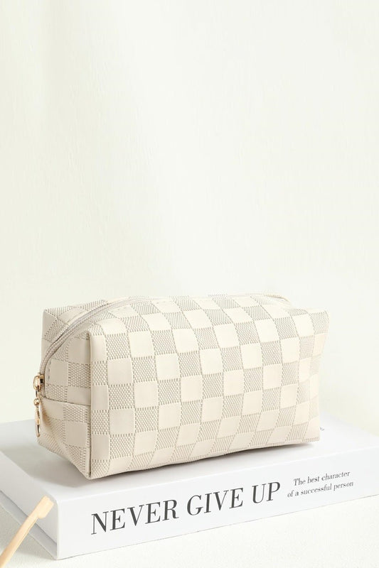 CHECKERED COSMETIC BAG