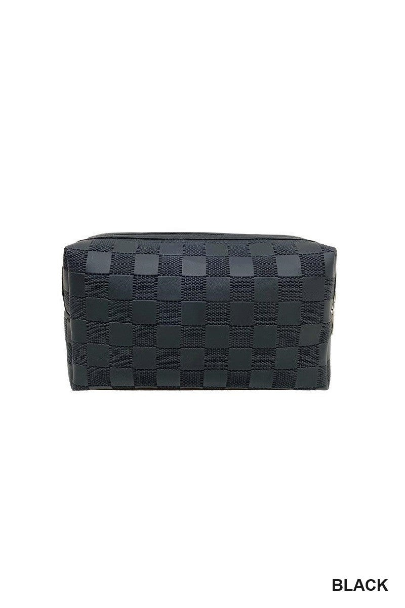 CHECKERED COSMETIC BAG