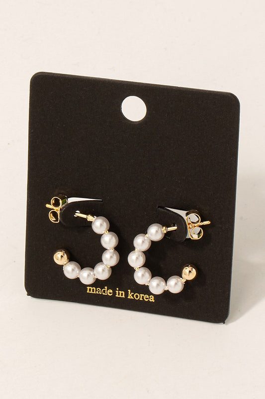 Timeless Pearl Hoop Earrings