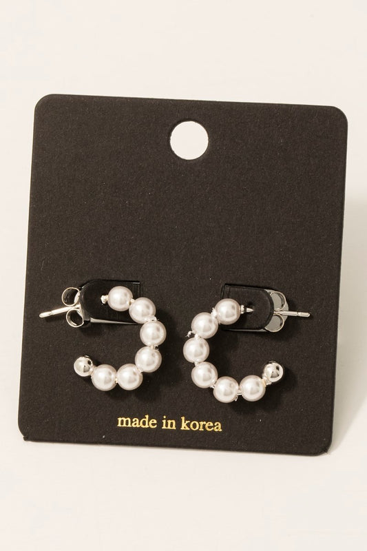 Timeless Pearl Hoop Earrings