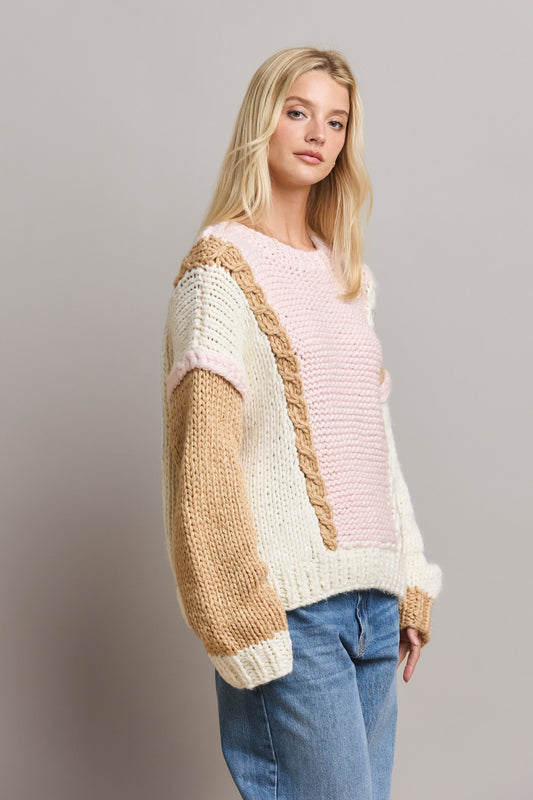 Gingerbread Colorblock Sweater