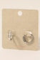 Oval Rhinestone Hinge Hoop Earrings