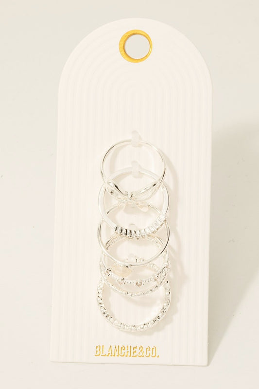 Bow Mixed Ring Set