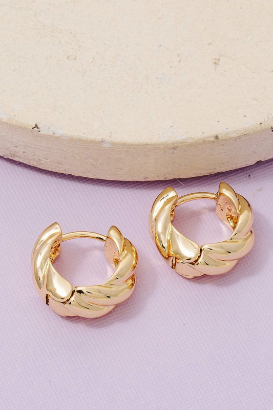 Twisted Hinge Hoop Earrings
