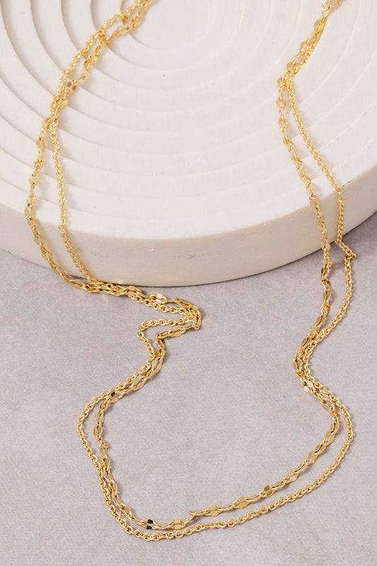 Layered Double Chain Necklace
