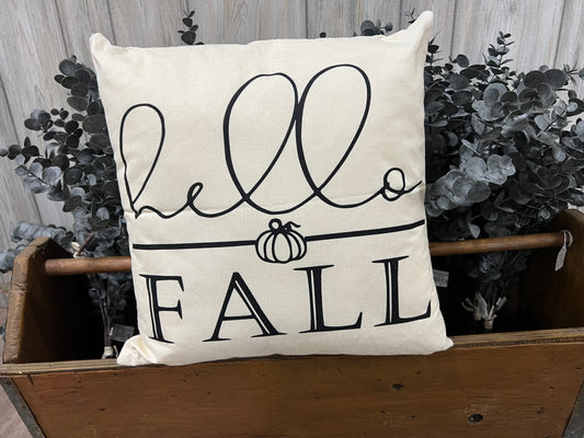 Hello Fall Throw Pillow