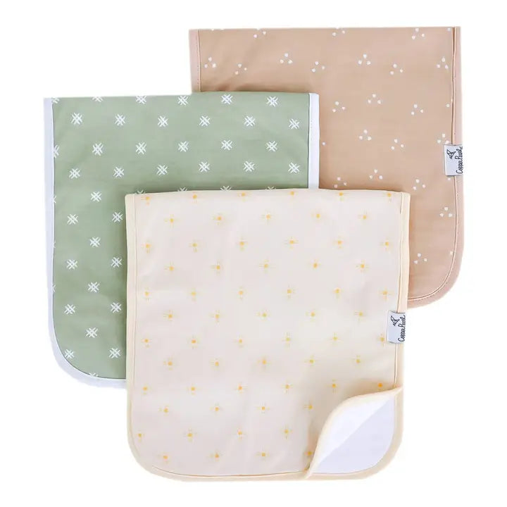 3 Pack Premium Burp Cloths - Santa Fe