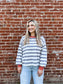 Kenna Stripe Sweatshirt in Grey