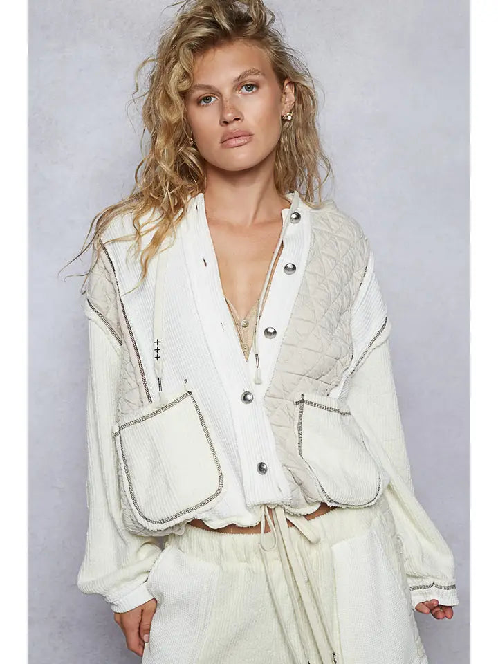 POL Multi Fabric Quilted Thermal Jacket