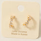 Mixed Cz Studs Mini Hoop Earrings