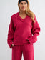 Malibu Air Cotton Hoodie In Plum Pink