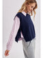 Sleeveless Open Side Sweater Vest In Navy