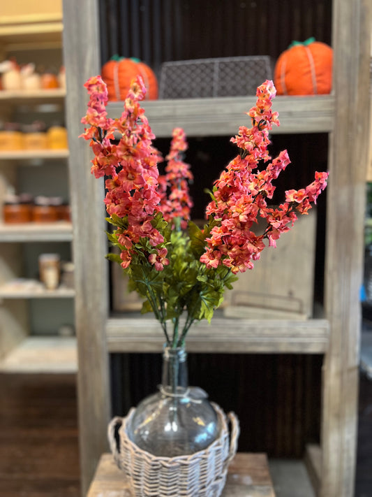 Faux Large Coral Delphinium