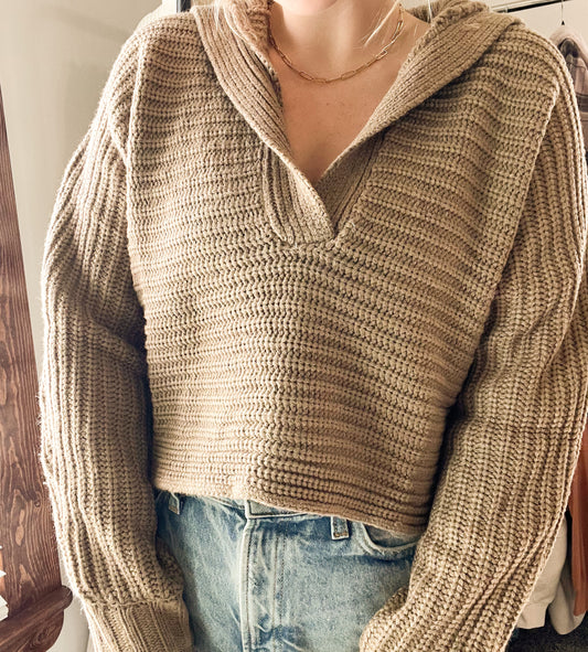 The Hagen Taupe Sweater- M & L