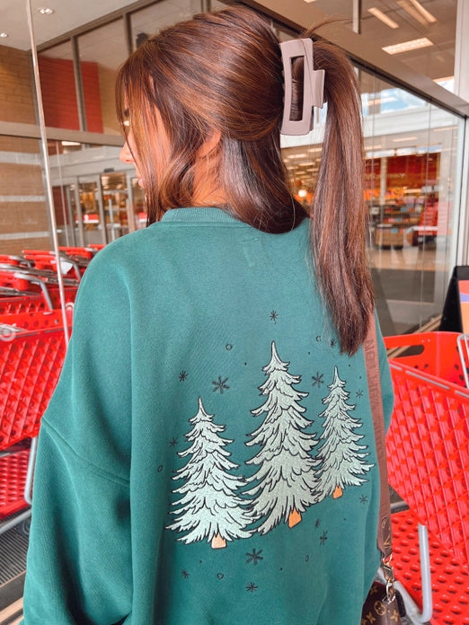 Christmas Tree Embroider Sweatshirt