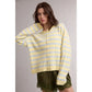 Sky Striped Sweater Cardigan