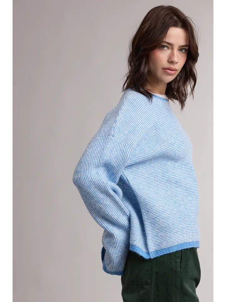 Stripe Drop Shoulder Sweater