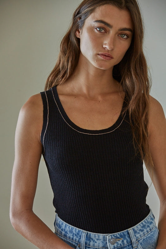 Mira Knit Textured Ribbed Top