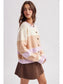 Striped Colorblock Sweater Cardigan