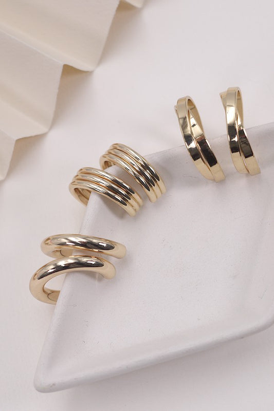 Multi Classic Hoop Trio Earrings