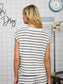 Stripe Knit Top In Grey