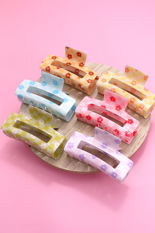 Daisy Checker Claw Clip