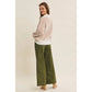 Two-Tone Stripe Henley Sweater