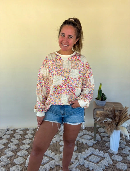 Meadow Bloom Patchwork Top
