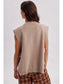 Sleeveless Open Side Sweater Vest In Mocha