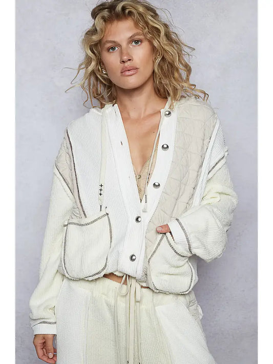 POL Multi Fabric Quilted Thermal Jacket