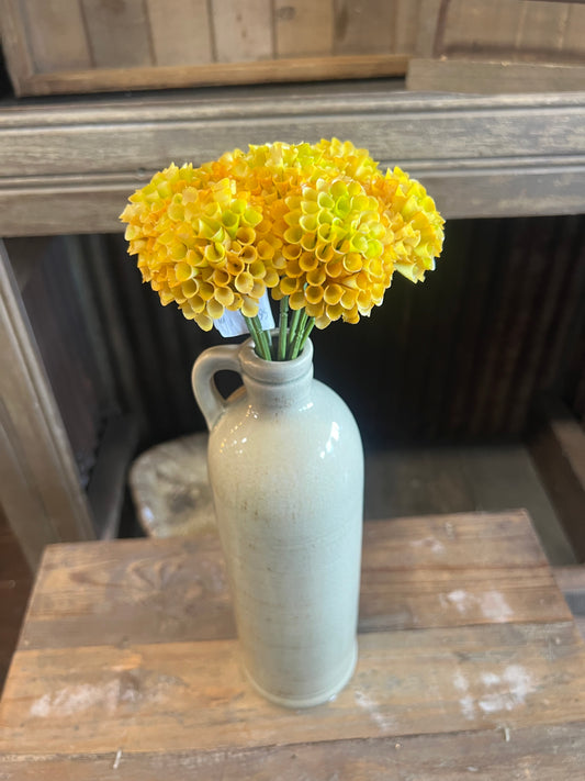 Artificial Short Garden Mums in Yellow