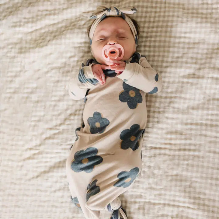 Newborn Knotted Gown - Gemma