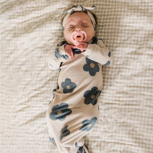 Newborn Knotted Gown - Gemma