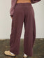 Wide Leg Sweatpants In Maroon