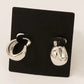Gold Dipped Beveled Latch Hoop Earrings