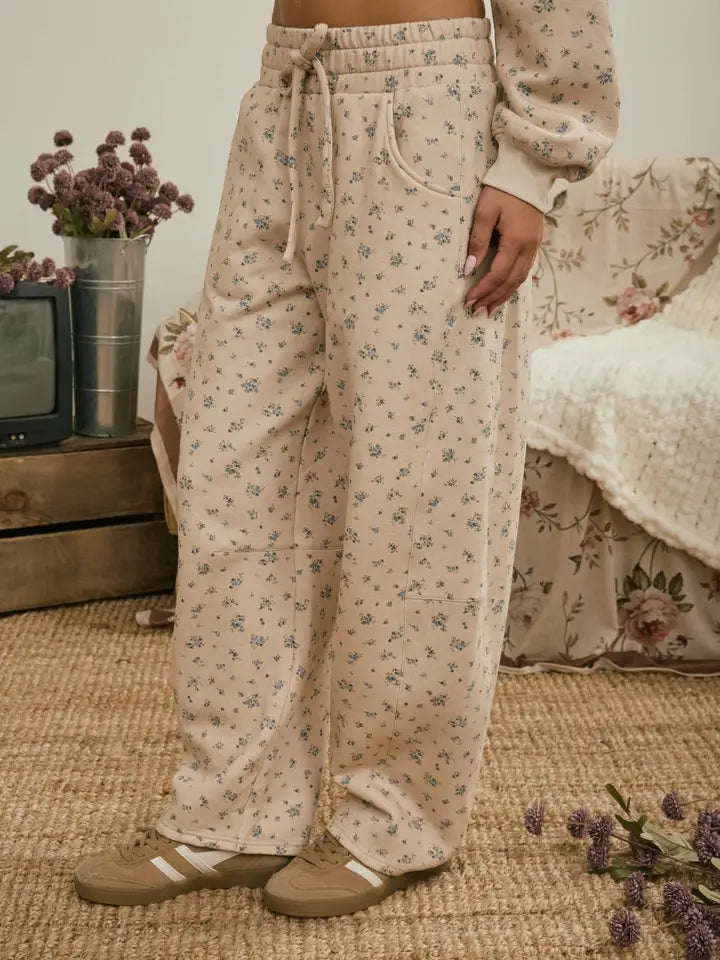 Ditsy Floral Wide Leg Pants