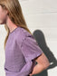 Mali Raw Hem Short Sleeve Top