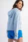 The Reese Cropped Quarter Zip- Sky Blue