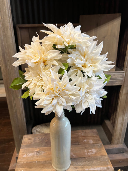 Silk Large Cream Dahlilah Bush