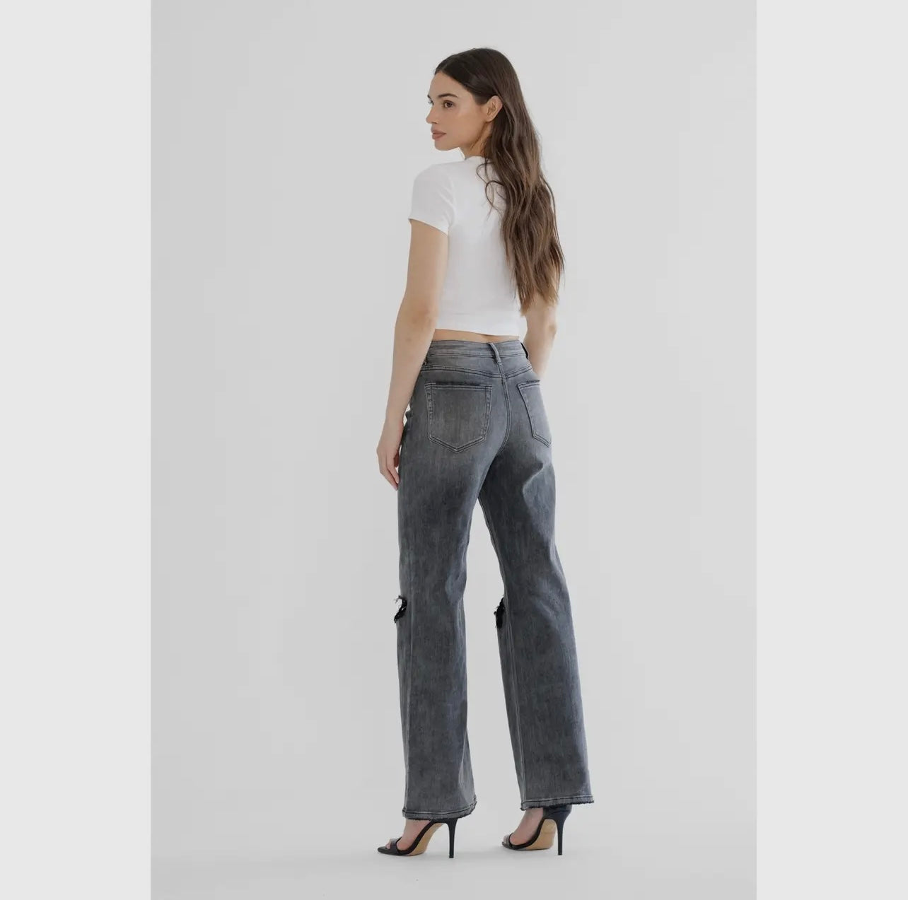 Mica High Rise Jeans In Color Oil