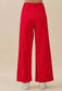 Red Wide Leg Denim Pants