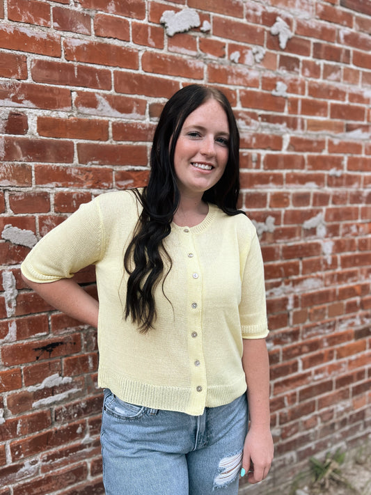 Sweet Lemon Cardigan Sweater