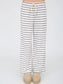 Stripe Wide Leg Knit Lounge Pants In Grey