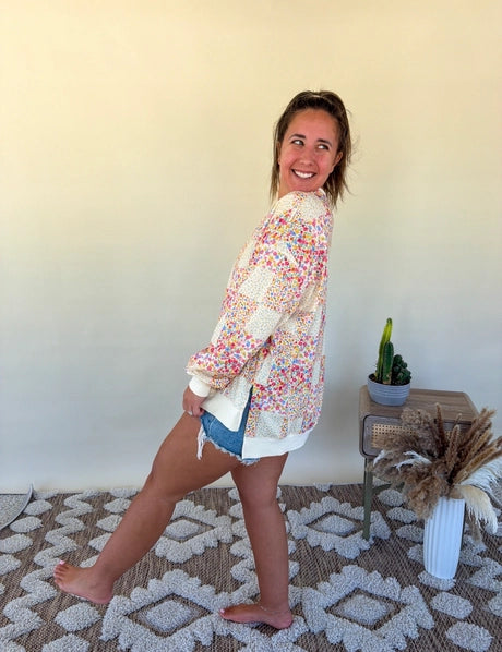 Meadow Bloom Patchwork Top