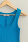 SCOOP NECK RIBBED TANK TOP