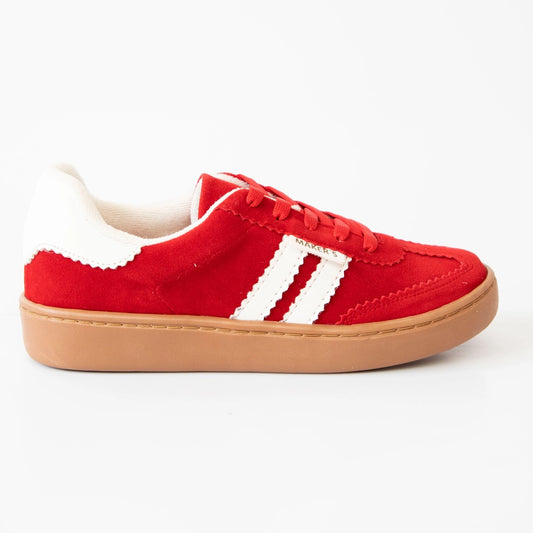 Suede Fashion Sneakers In Red