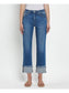 Daphne High Rise Cuffed Straight Jeans