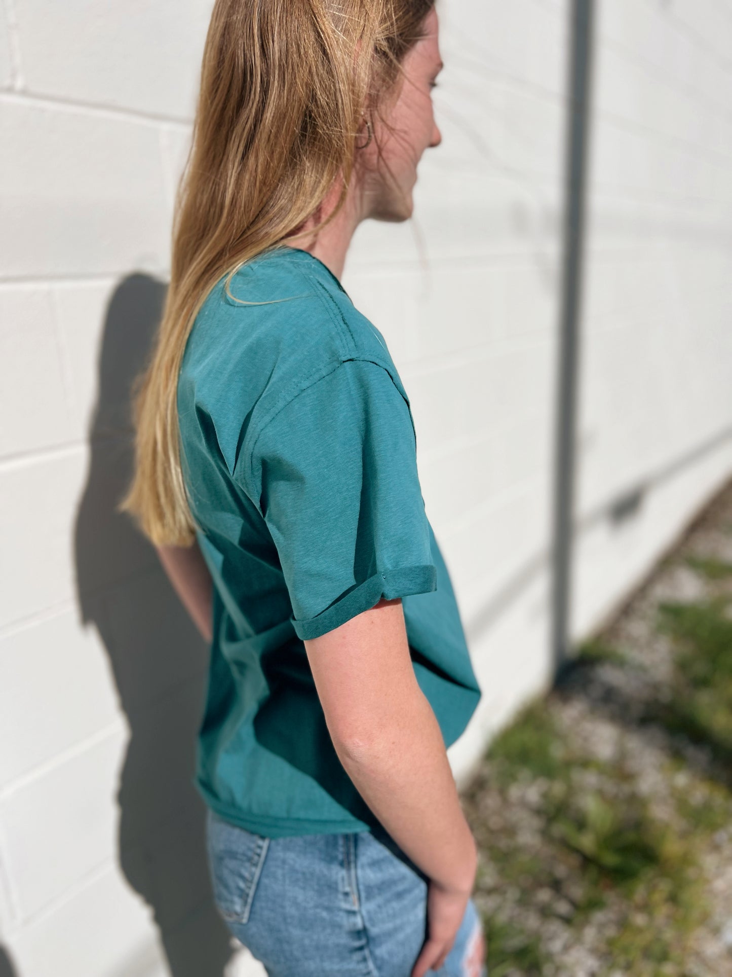 Mali Raw Hem Short Sleeve Top